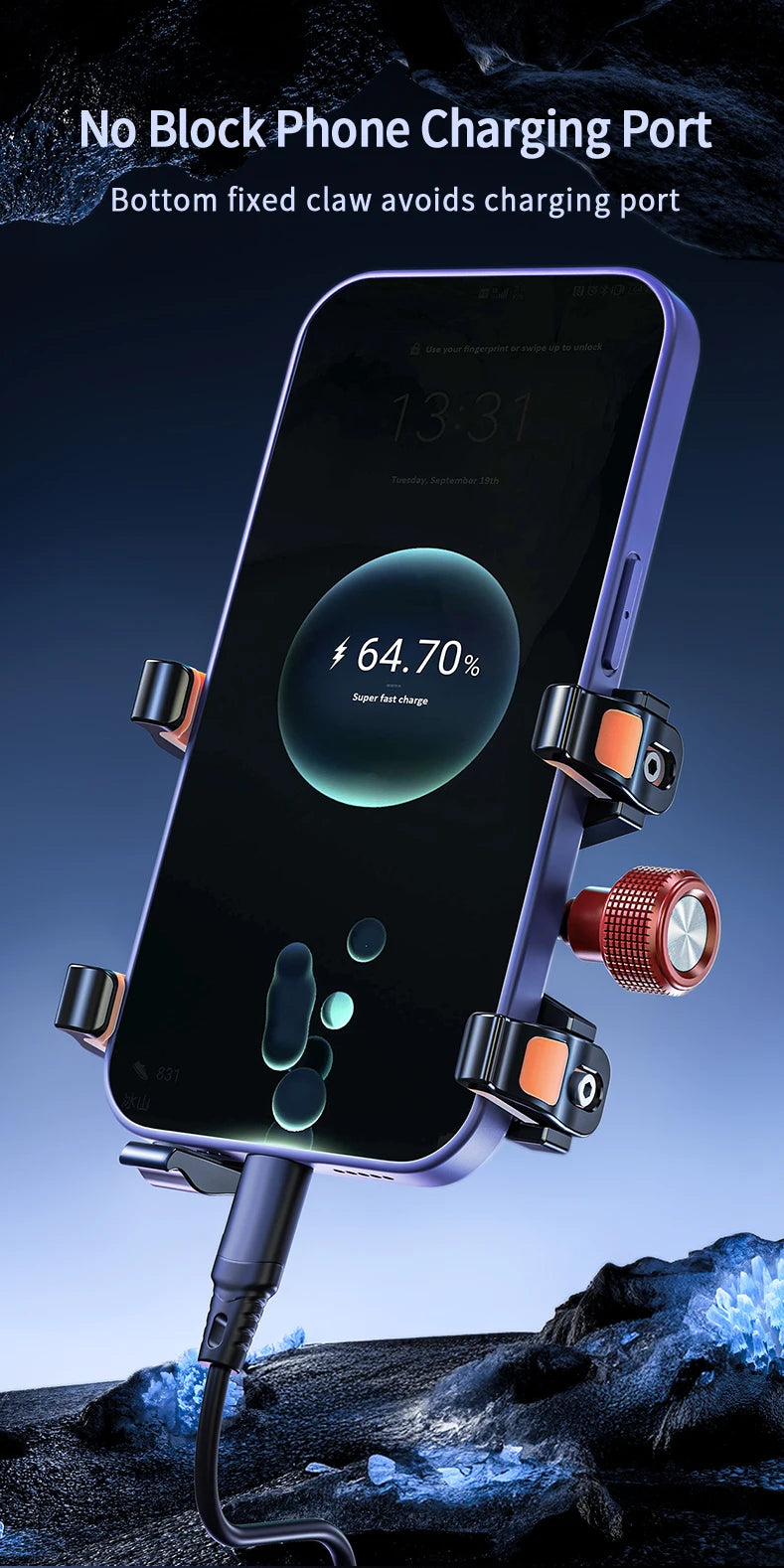 Five Claw Metal Vacuum Adsorption Car Phone Holder Bracket