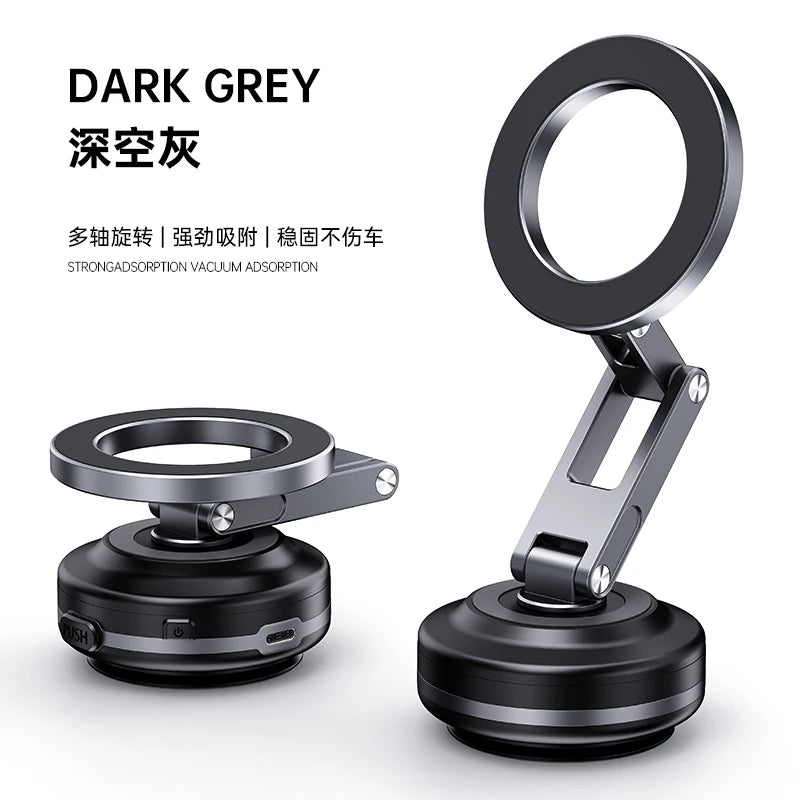 Magnetic Vacuum Adsorption Phone Car Holder Foldable