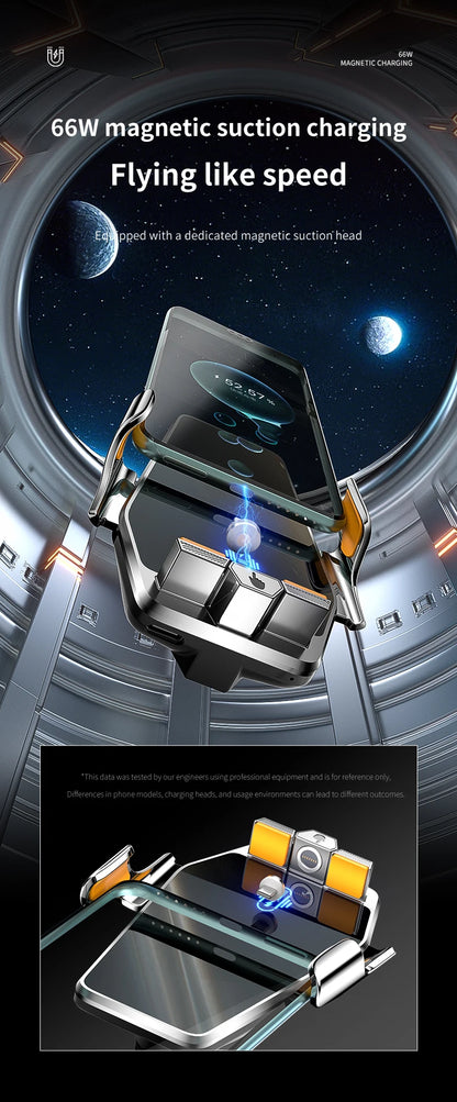 New Max 66W Magnetic Car Phone Holder 15W Wireless Charging