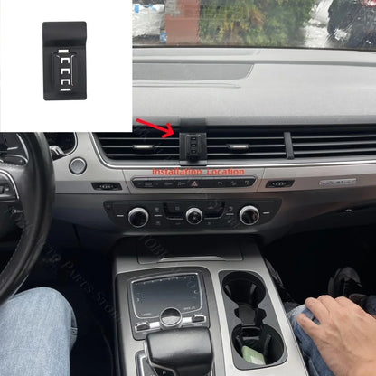 Magnetic Phone Holder for Audi Q7 Wireless Charging