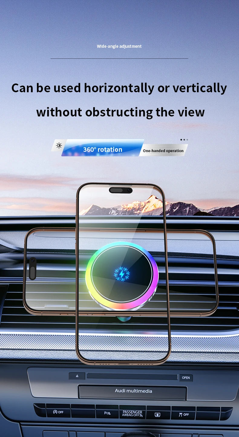 Wireless Car Charger 15W Magnetic Turbo Air Cooling