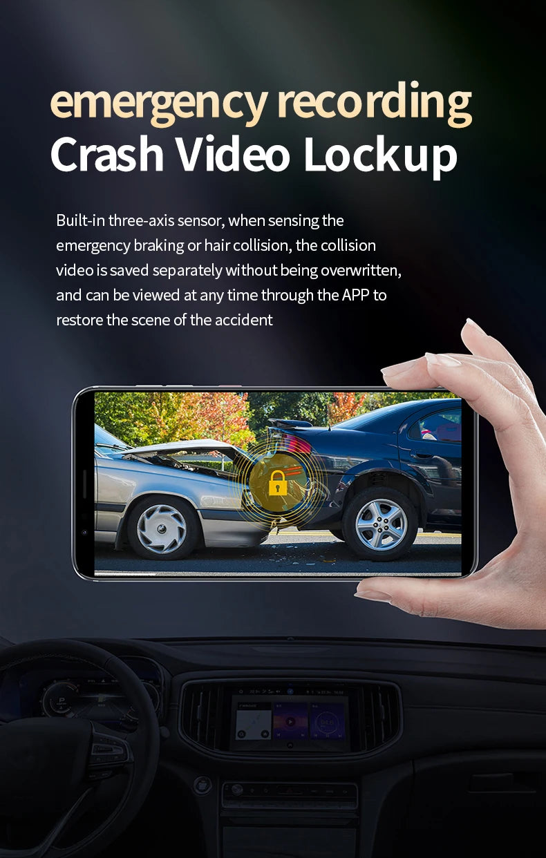 HP F969 dash cam car camera 4k HD night vision WiFi DVR