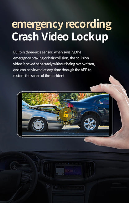 HP F969 dash cam car camera 4k HD night vision WiFi DVR
