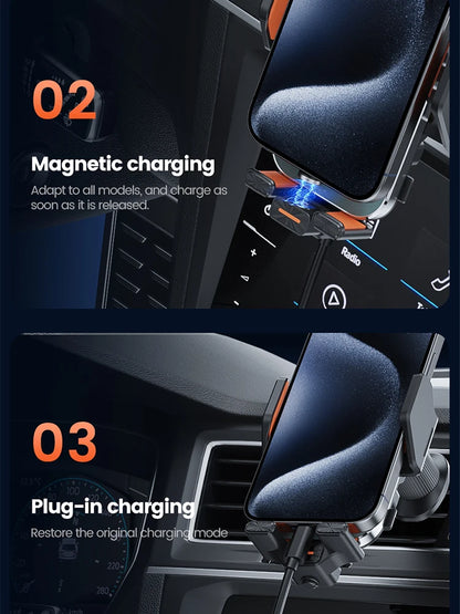 100w Qi Phone Fast Charging Magnetic Qi2 Car Wireless Charger