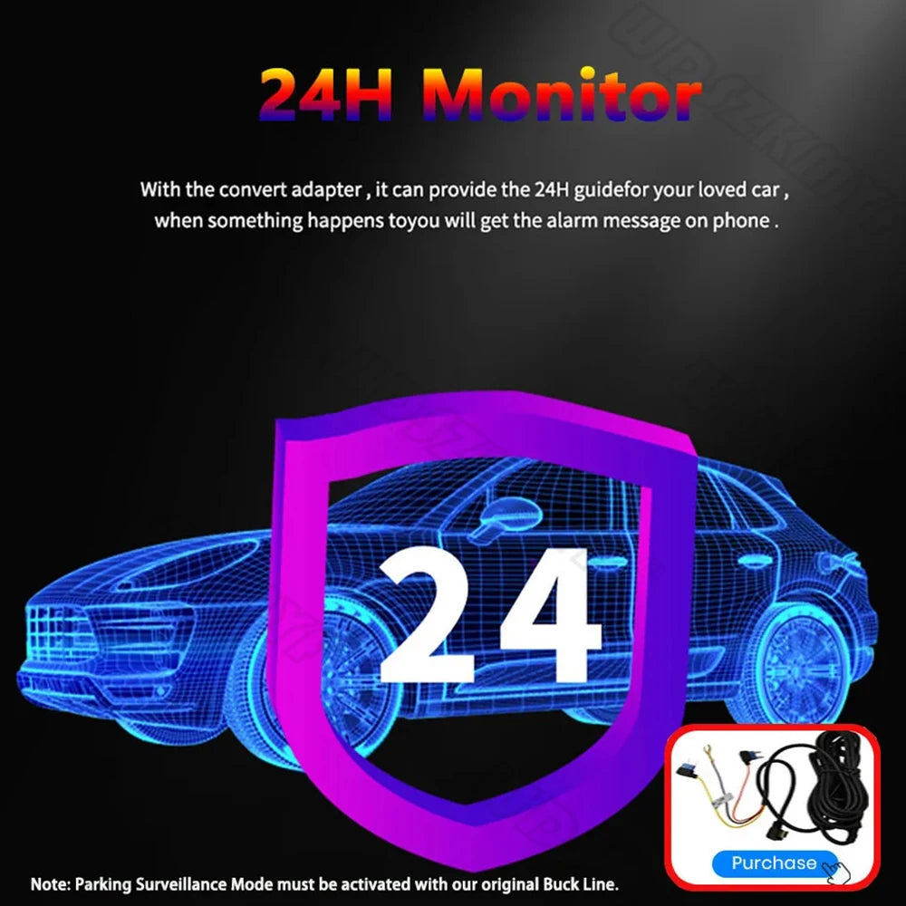 Dash Cam 2/3 Channel Car Black Box WiFi DVR HD 1080P