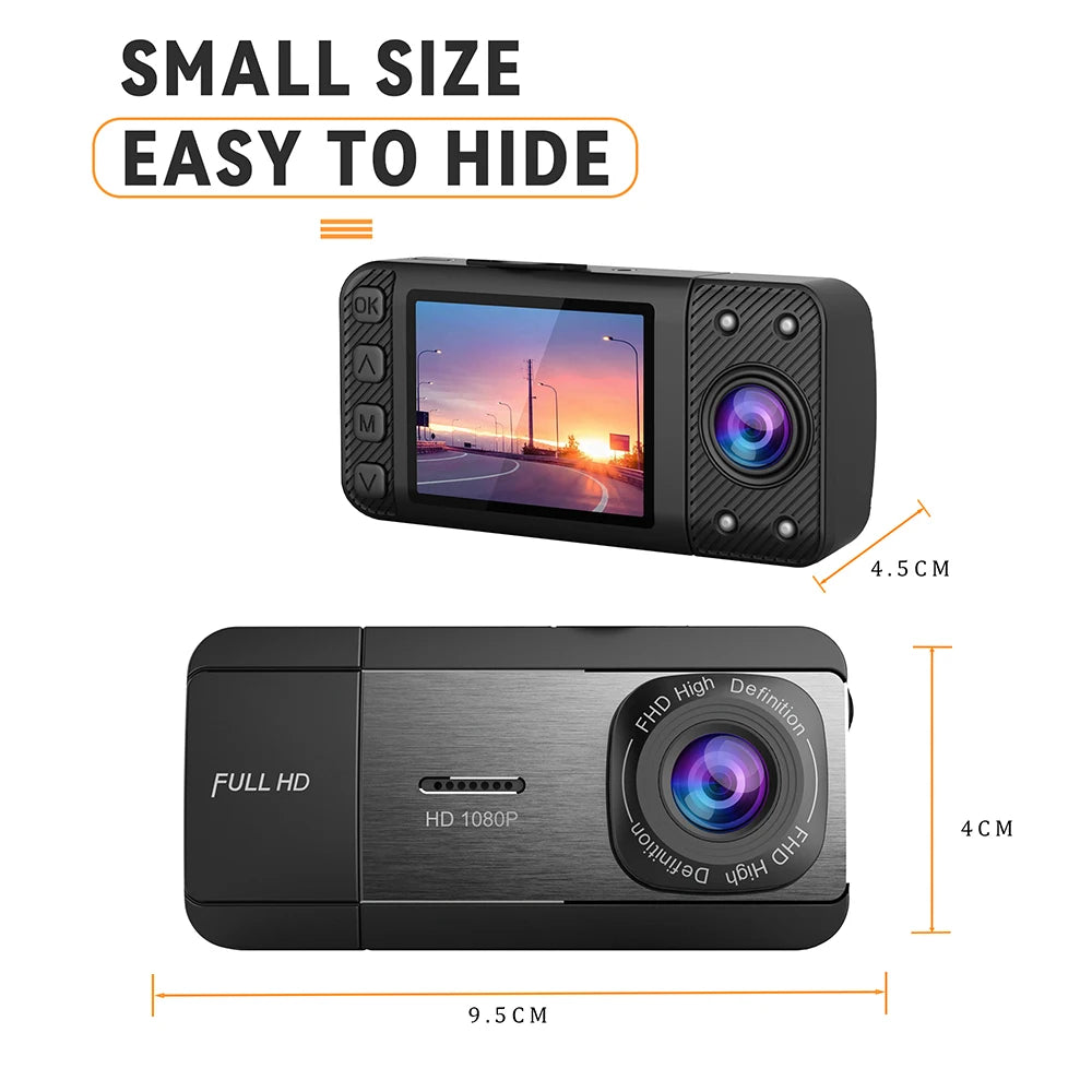 Newes 3Camera 1080P HD Dash Cam Hide Car Recording Camera