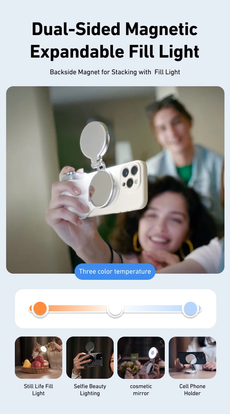 Fun Shot Magnetic Grip, Ergonomic Style Phone Camera Grip
