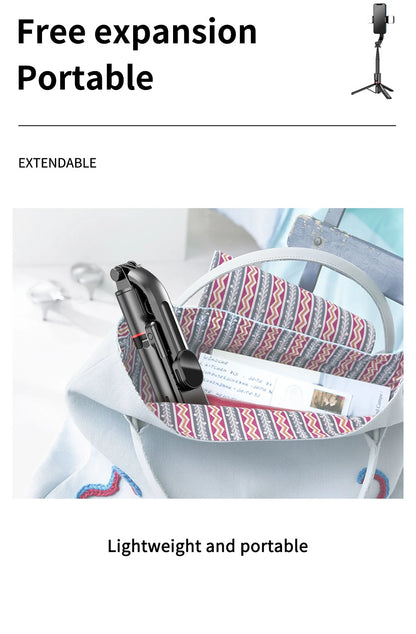 Extended Foldable Wireless Bluetooth Selfie Stick Tripod