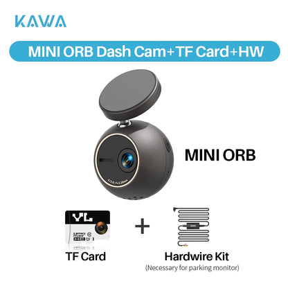 Dash Cam KAWA Tiny Video Recorder 2K Car DVR MINI ORB
