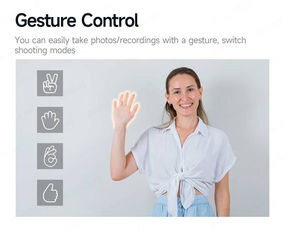 Foldable 3-Axis Phone Gimbal Stabilizer with Telescopic Rod