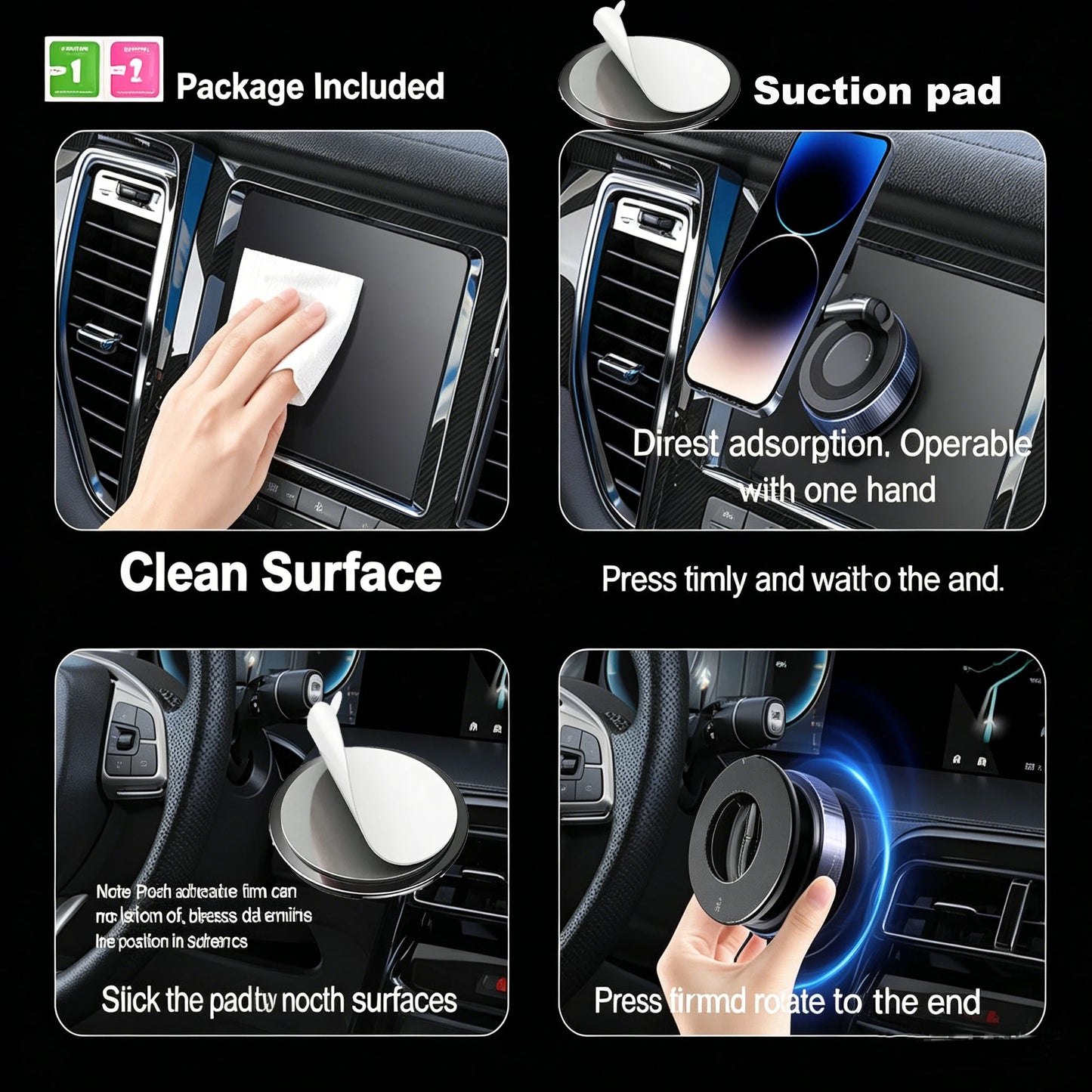Magnetic Suction Cup Phone Mount for Magsafe 360° Adjustable