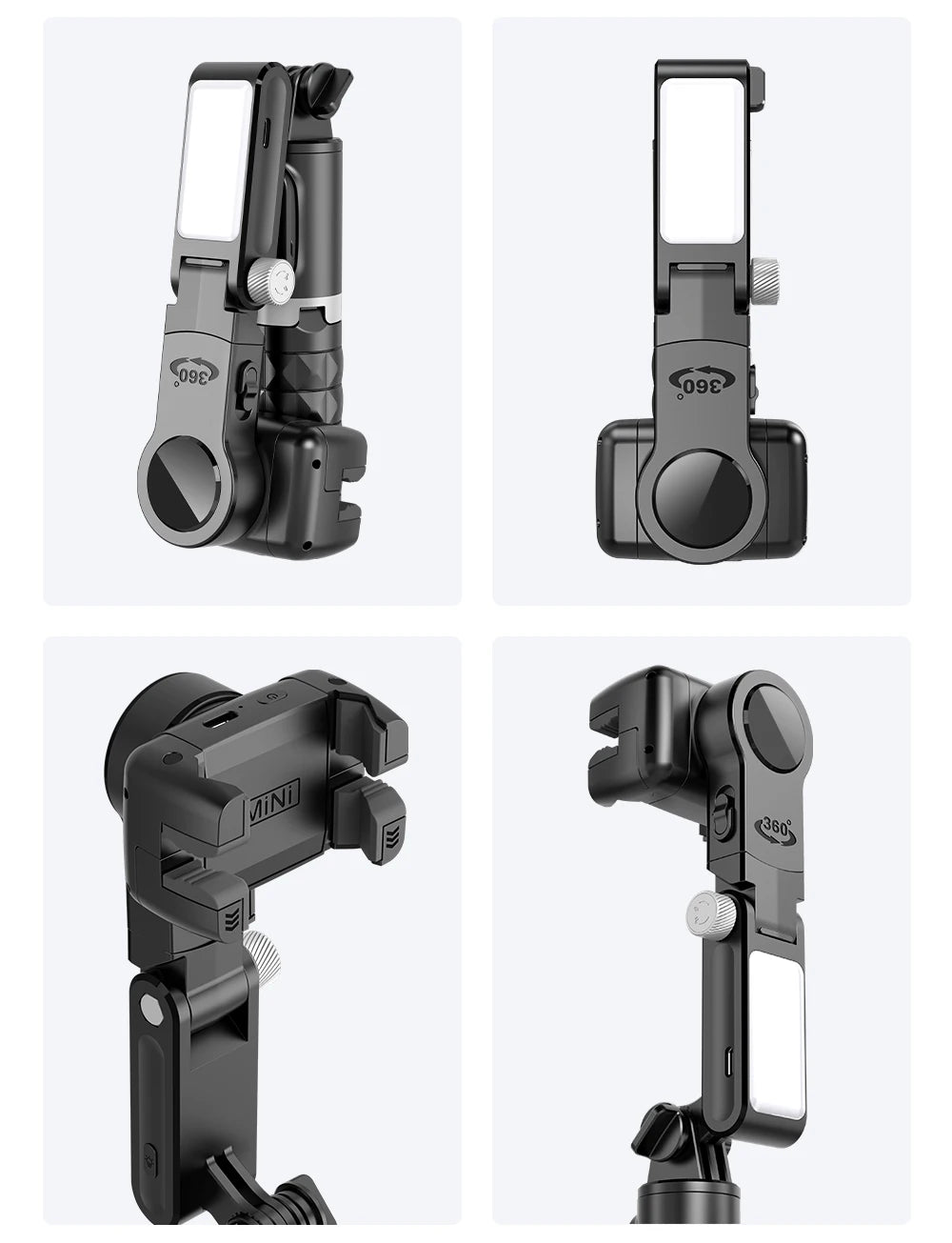 Bluetooth Smartphone Gimbal Stabilizer with Extendable Stick