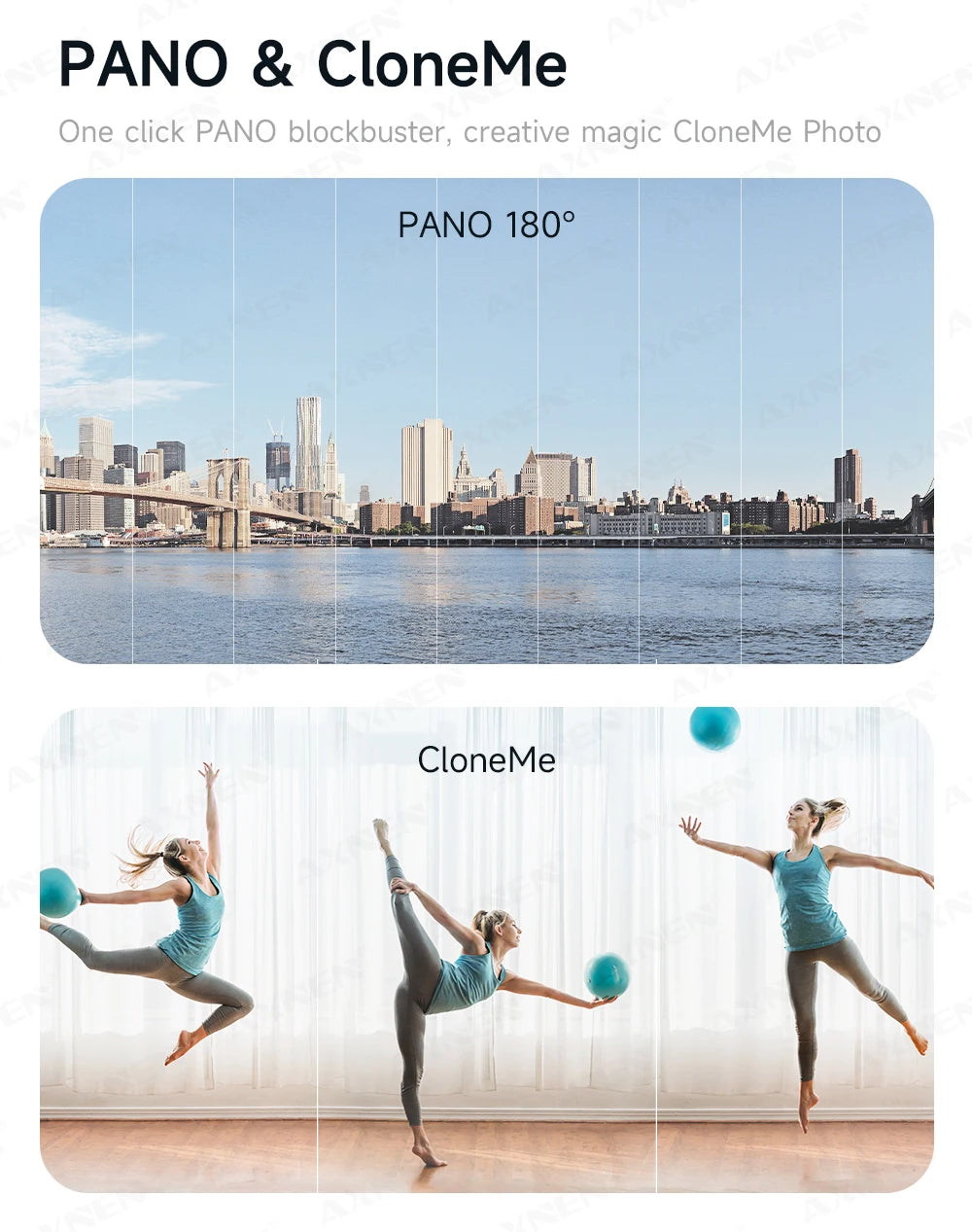 AXNEN AI Desktop Gimbal Tripod Extendable Selfie Stick