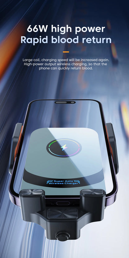 66W Wireless Car Phone Holder Fast Charging Magnetic Charger