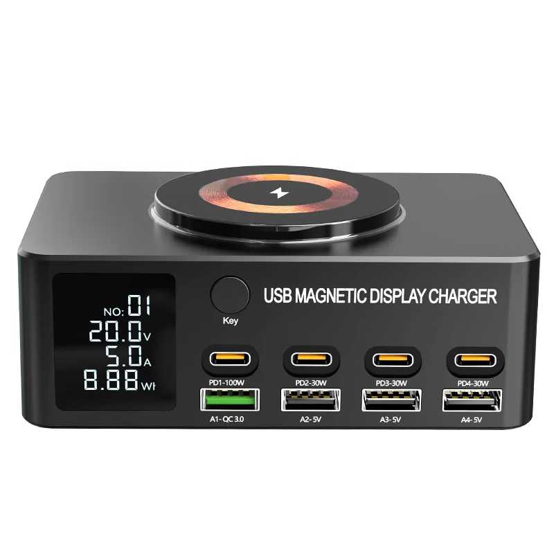 220W GaN USB Type C Fast Charger Portable Charging Station Charger