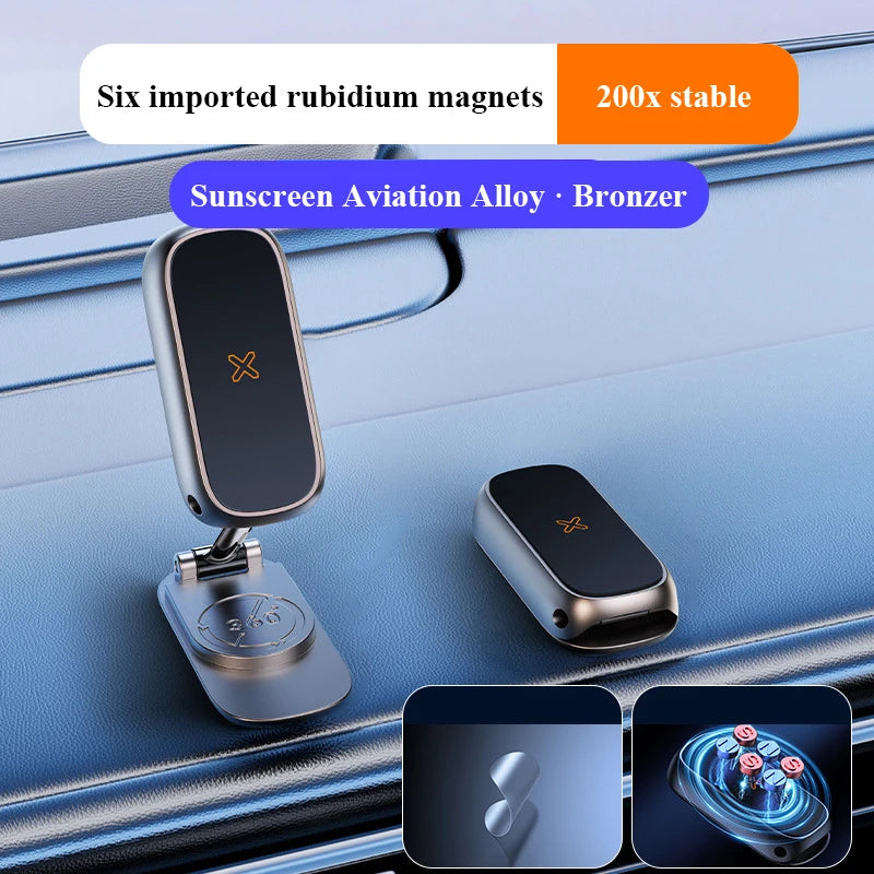 Magnetic Car Mount All-Metal Strongest Magnet Foldable