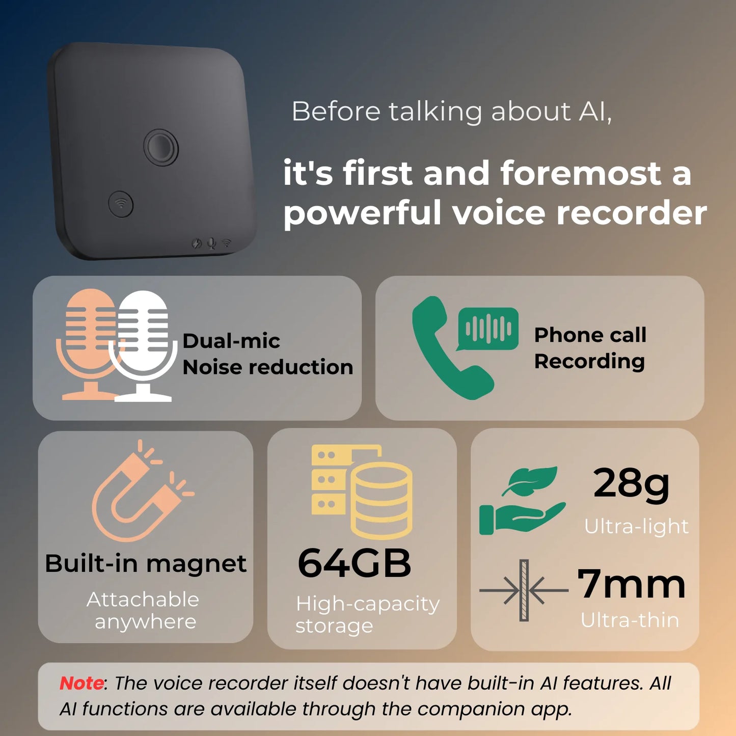 AI Powered Voice Recorder and Call Recorder with Speech-to-Text