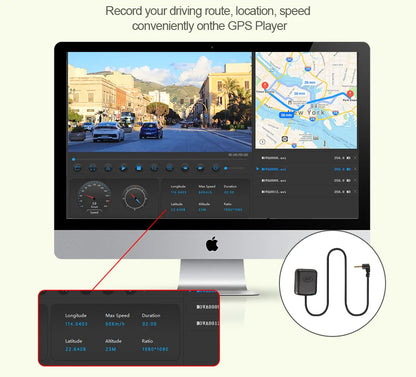 E-ACE 2K Car DVR WIFI GPS Stream Media Mirror Optional