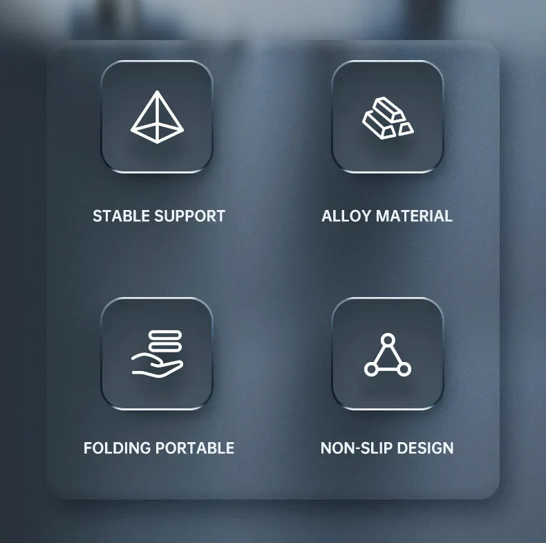 Folding Metal Phone Stand Solid Support Kickstand Phone Holder