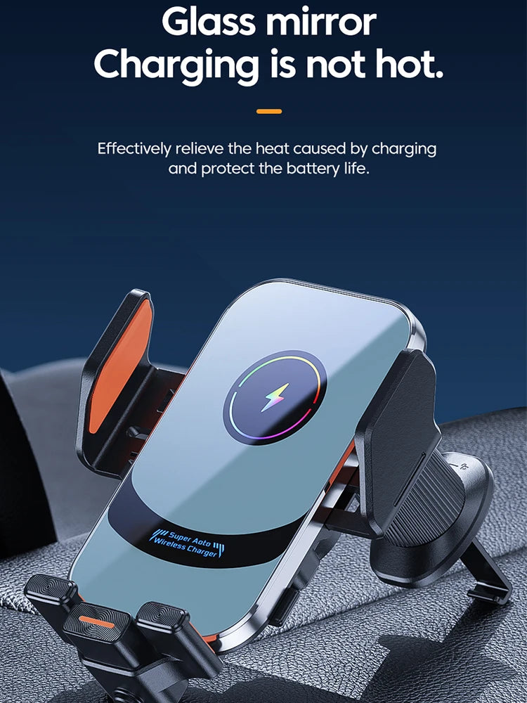 100w Qi Phone Fast Charging Magnetic Qi2 Car Wireless Charger