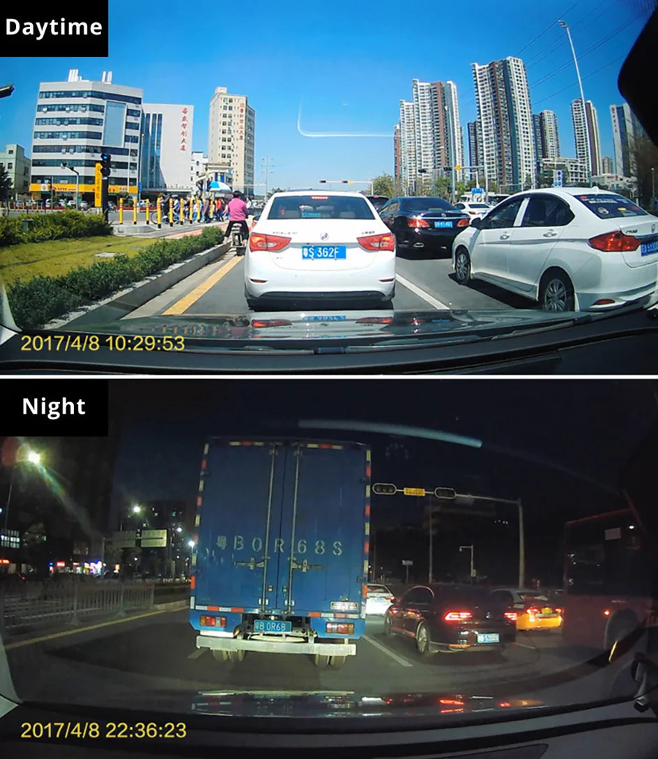 E-ACE 2K Car DVR WIFI GPS Stream Media Mirror Optional