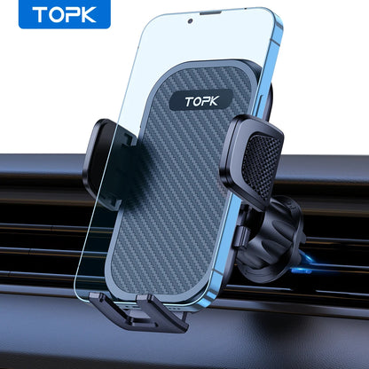 TOPK Car Phone Holder Air Vent Mount Hands-Free Clamp Cradle