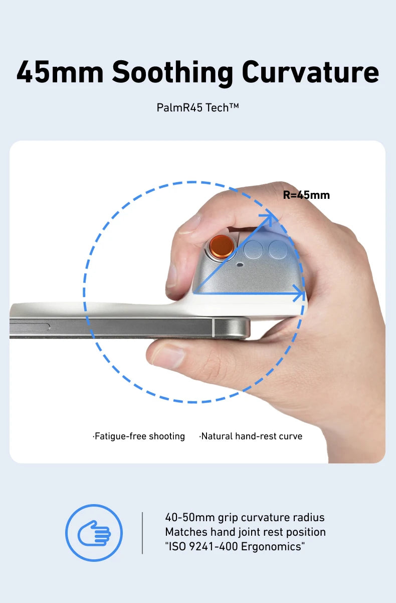 Fun Shot Magnetic Grip, Ergonomic Style Phone Camera Grip