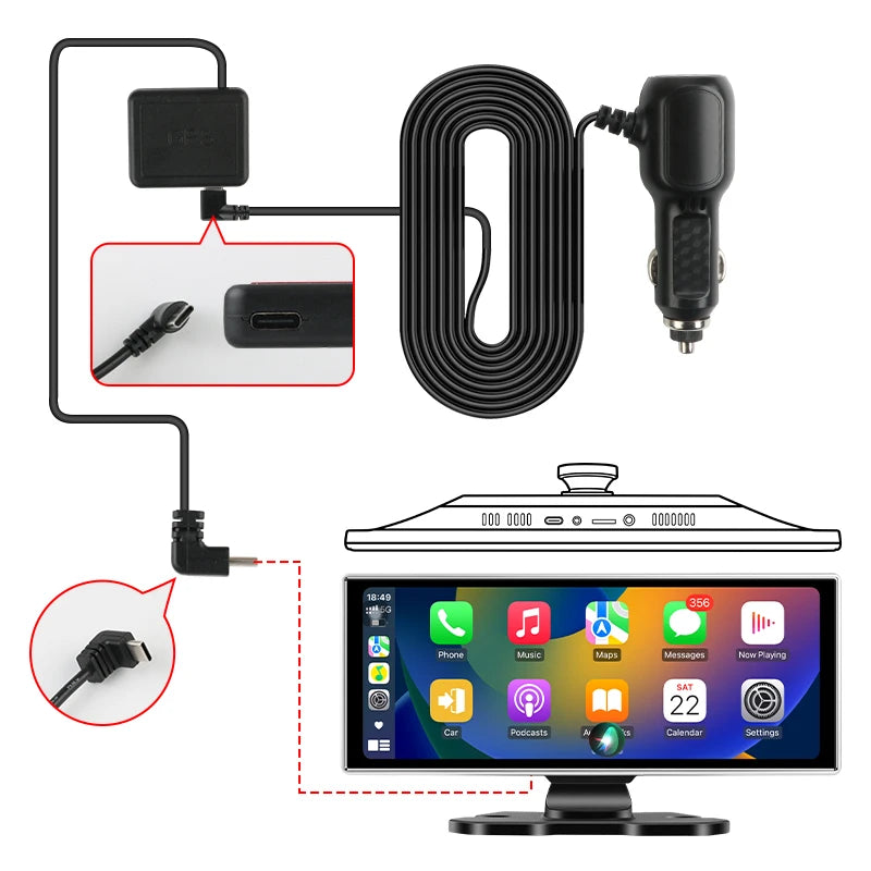 10/11.26 inch Dash Cam 4K Car DVR Wireless Dual Lens