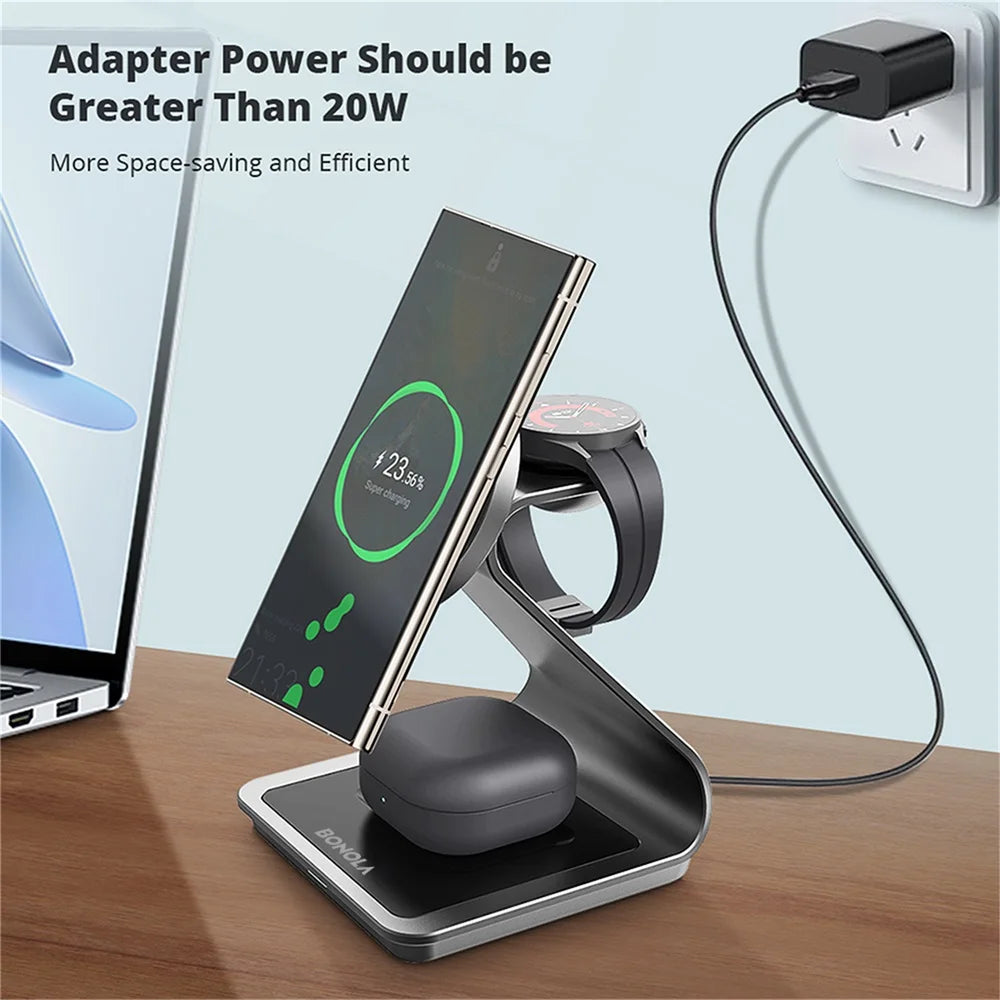Bonola Magnetic 3 in 1 Wireless Charger Station