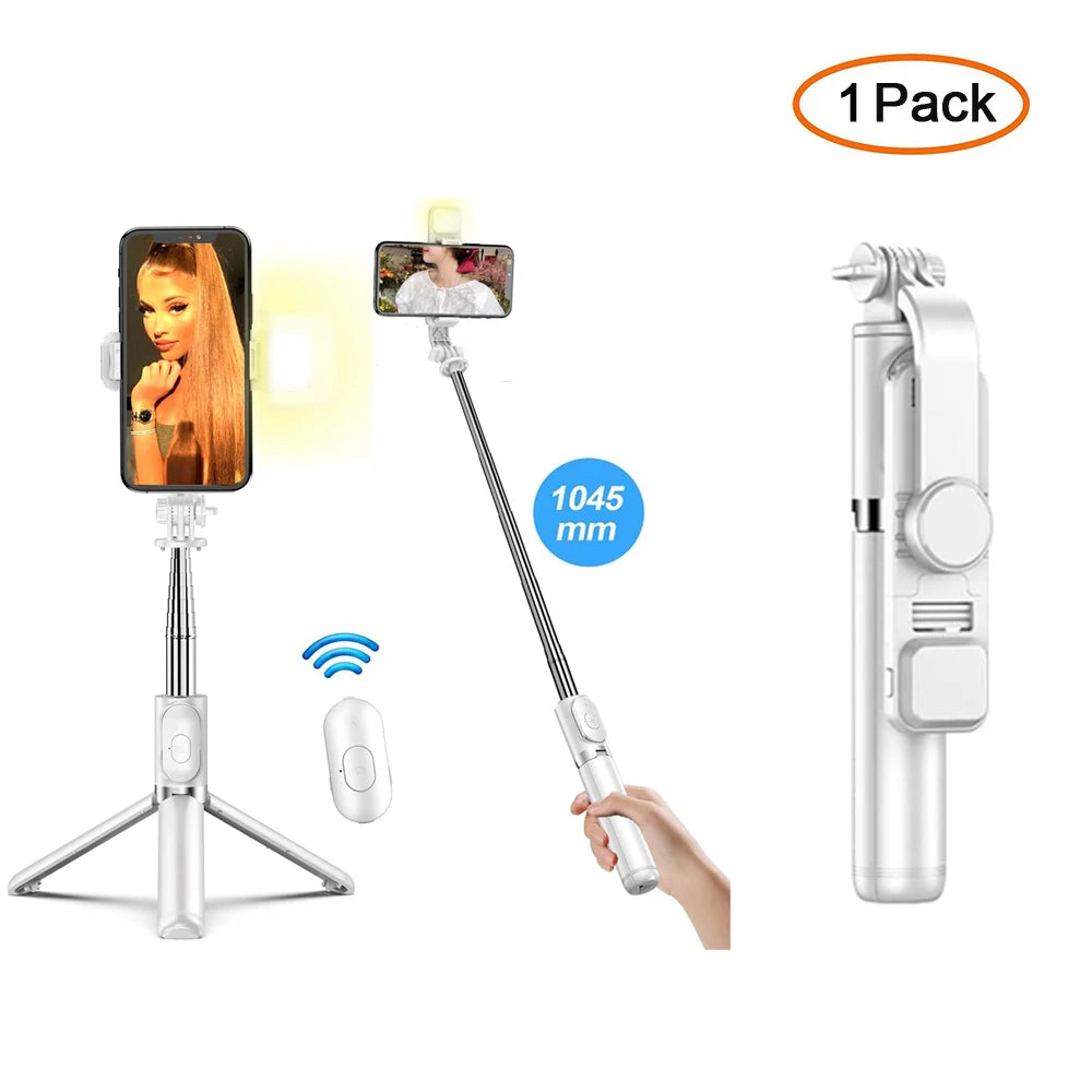 New Wireless Bluetooth Selfie Stick Tripod with Remote Extendable