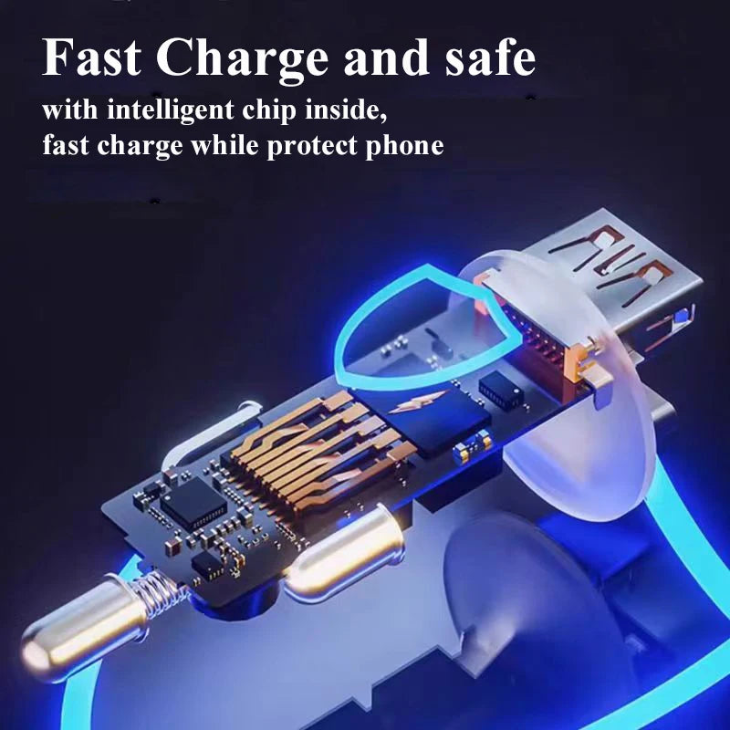 Metal USB Car Charger with Type C Cable 12V Super Fast Charging