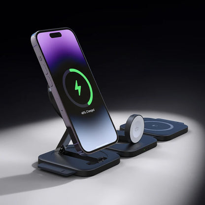 3 in 1 Wireless Charger Magnetic For iPhone Fast Charging