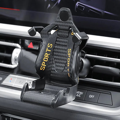 360 Carbon Fiber Racing Seat Shaped Car phone holder