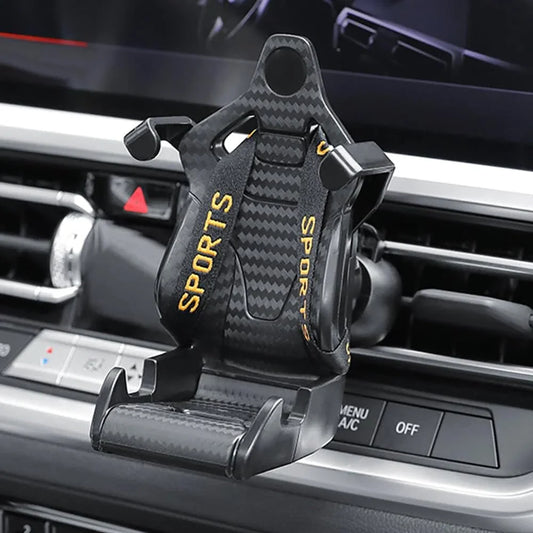 360 Carbon Fiber Racing Seat Shaped Car phone holder