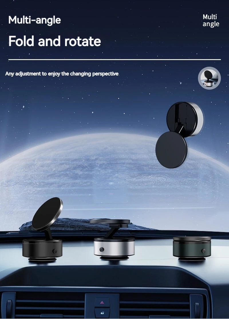 Electric Vacuum Suction Magnetic Car Phone Wireless Charger Holder