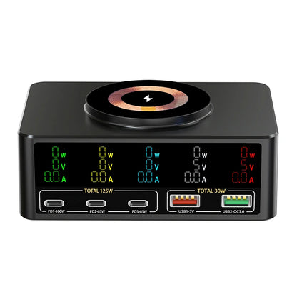 220W GaN USB Type C Fast Charger Portable Charging Station Charger