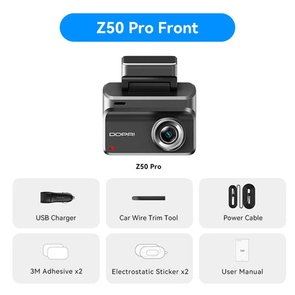 New DDPAI Dash Cam Z50 Pro 4K UHD 3"IPS Display