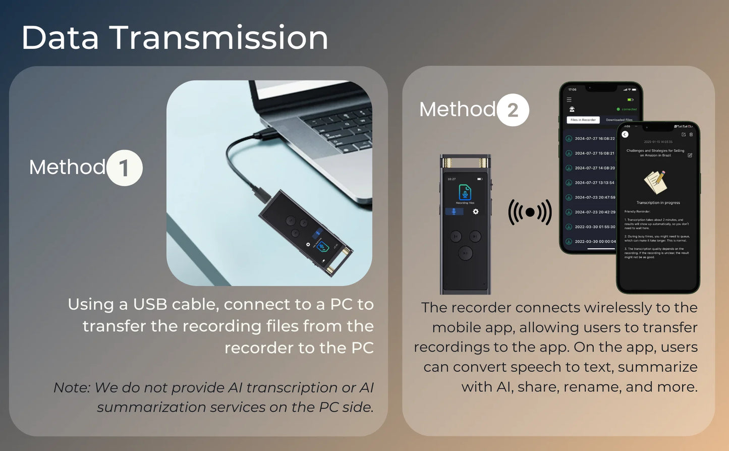 AI Voice Recorder transcription  Translation Summary