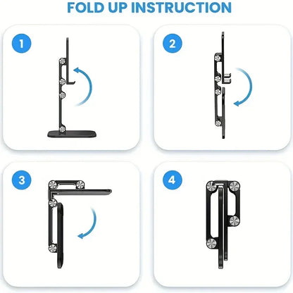 Three Sections Foldable Desk Mobile Phone Holder