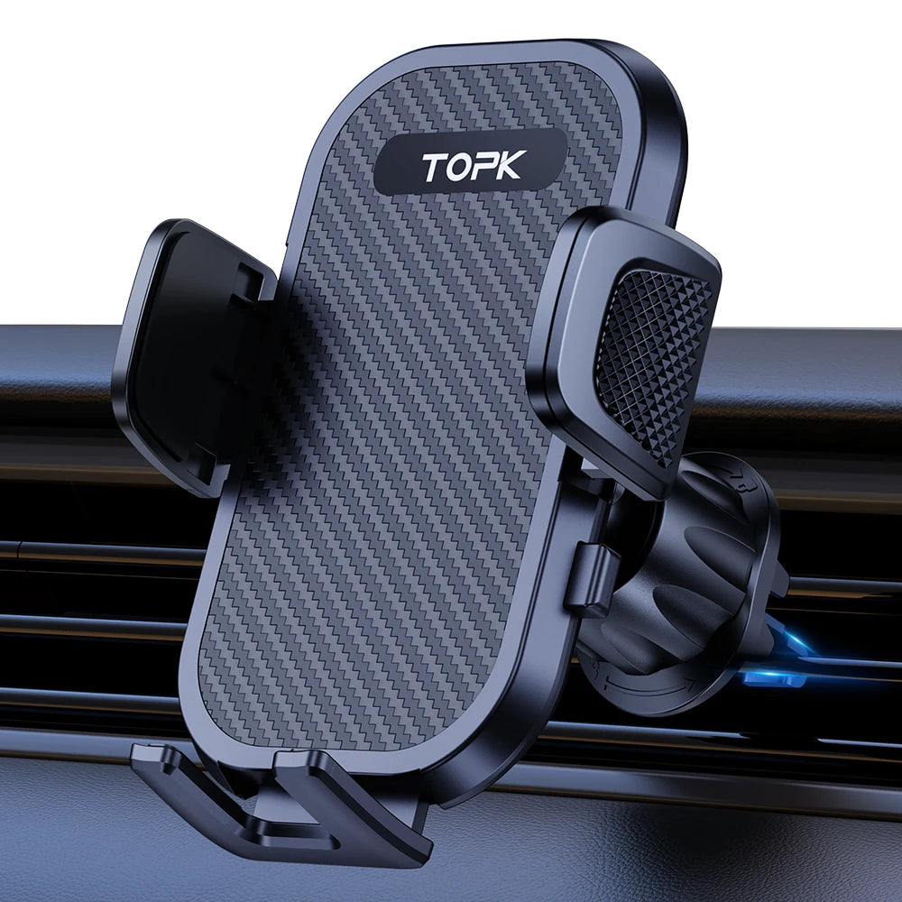 TOPK Car Phone Holder Air Vent Mount Hands-Free Clamp Cradle
