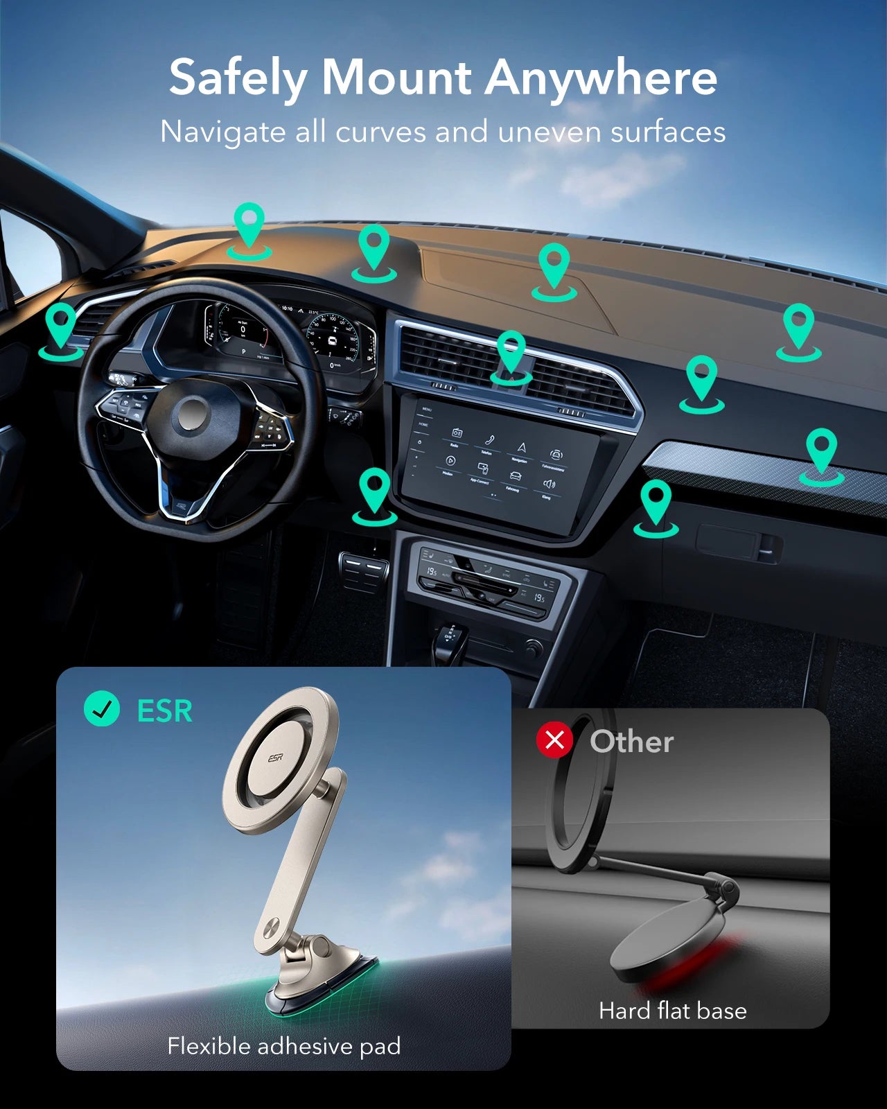 ESR for MagSafe Car Mount Dashboard Magnetic Phone Holder