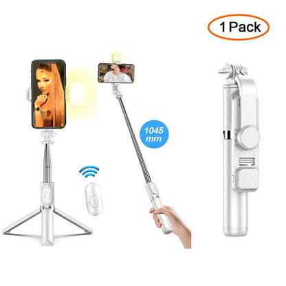 Wireless Bluetooth Selfie Stick Foldable Portable Tripod