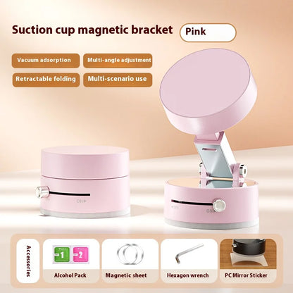 Foldable Car Phone Holder Vacuum Adsorption Magnetic Suction Cup