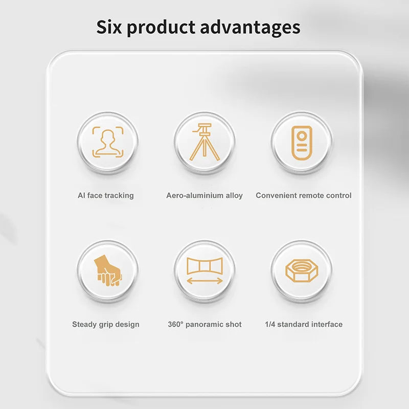 AI Face Tracking Tripod Intelligent Smart Selfie Stick Foldable