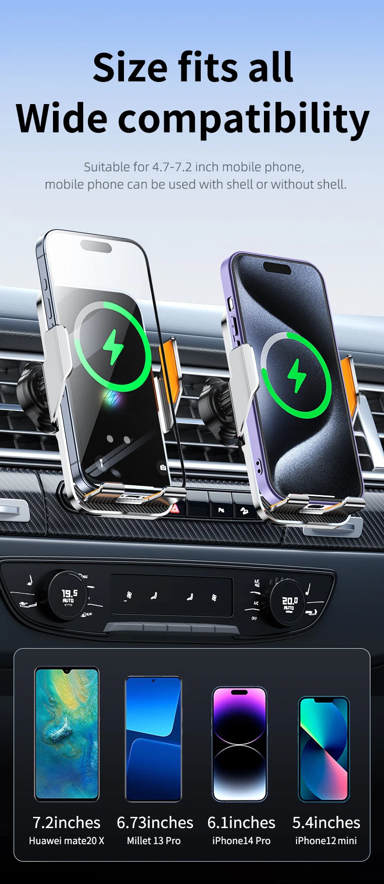 New Wireless Car Phone Holder with Charger