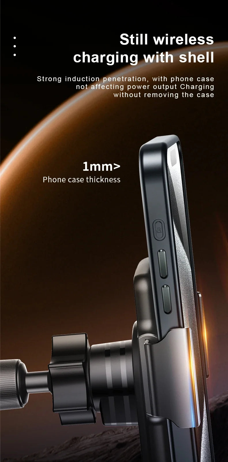 120W Magnetic Charger Car Phone Holder 15W Fast Wireless Charging