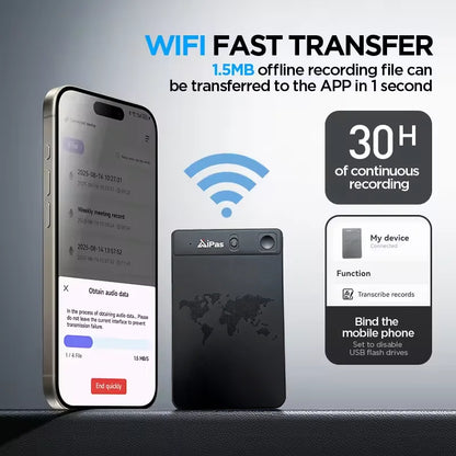 New Long Range Recorder 64GB 6000H Recording Time  AI Translation