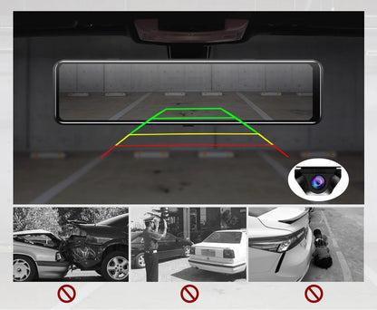 4K Rearview Mirror Driving Recorder HD Night Vision Loop