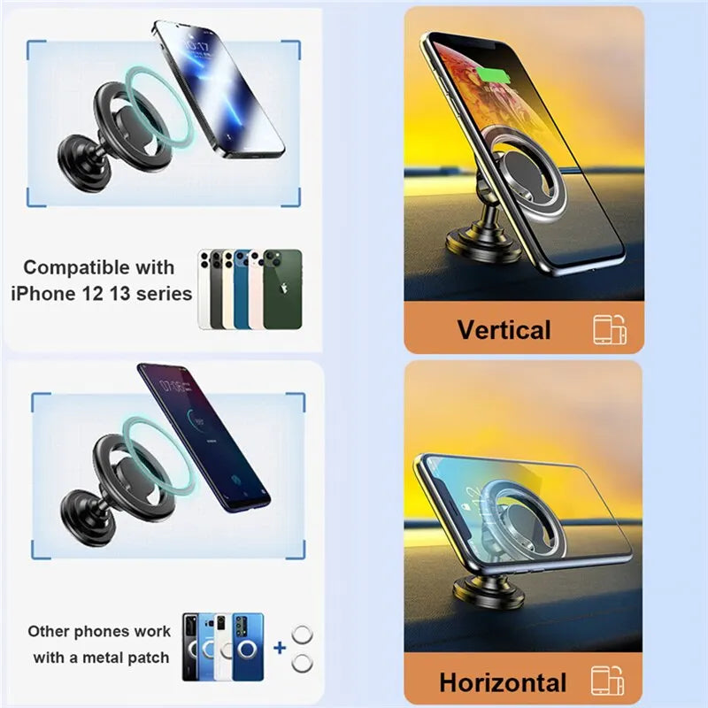 Car Magnetic Phone Holder for Magsafe Ring Paste Dashboard