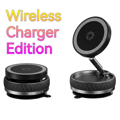 Vacuum Suction Magnetic Car Phone Holder Foldable Mirror